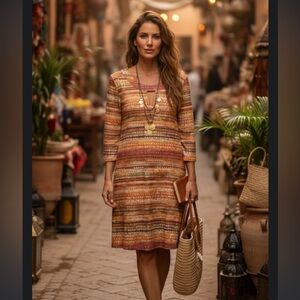 Isle Multicolor Striped Women's Dress XL